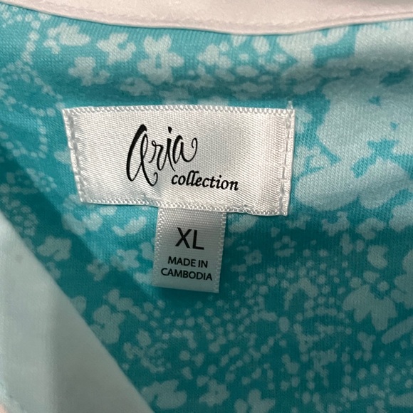 SELLING ARIA PIJAMAS FOR WOMEN SIZE XL SHORT SLEEVE NWT FLORAL COLOR - Picture 6 of 9